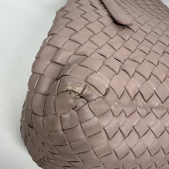 BOTTEGA VENETA Intrecciato Shoulder Bag Lambskin Mauve - Picture 11 of 16